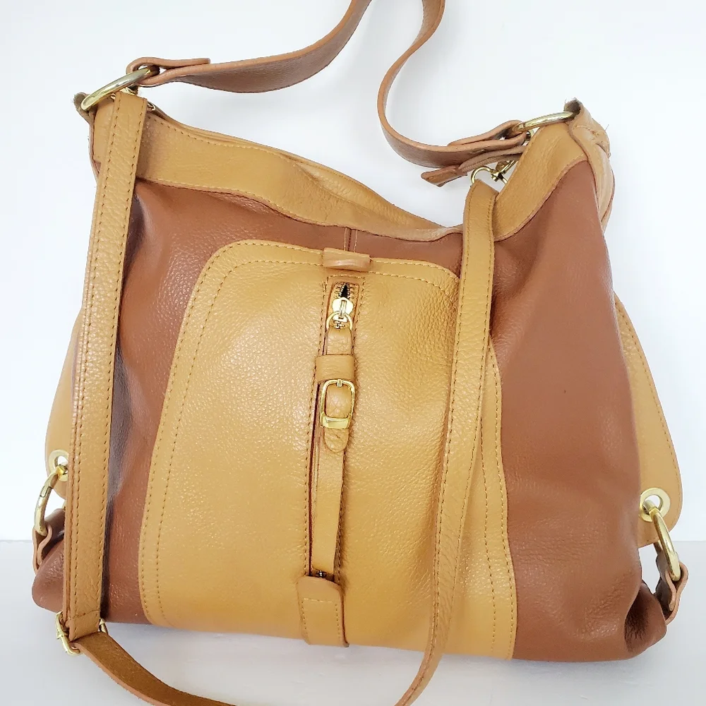 Real Genuine Leather Shoulder Bag Hobo Purse Minimaliat Academia Teacher Modest